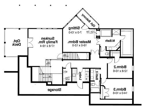 Middle Level image of AVERY I House Plan